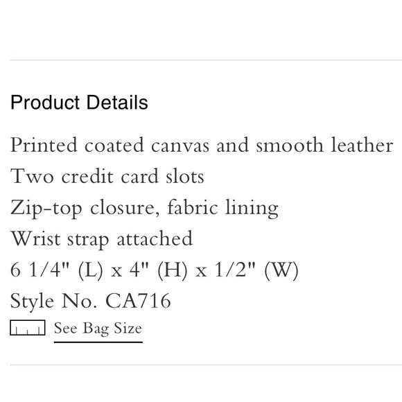 COACH Mini Vintage Rose Print Corner Zip Wristlet - Picture 15 of 15